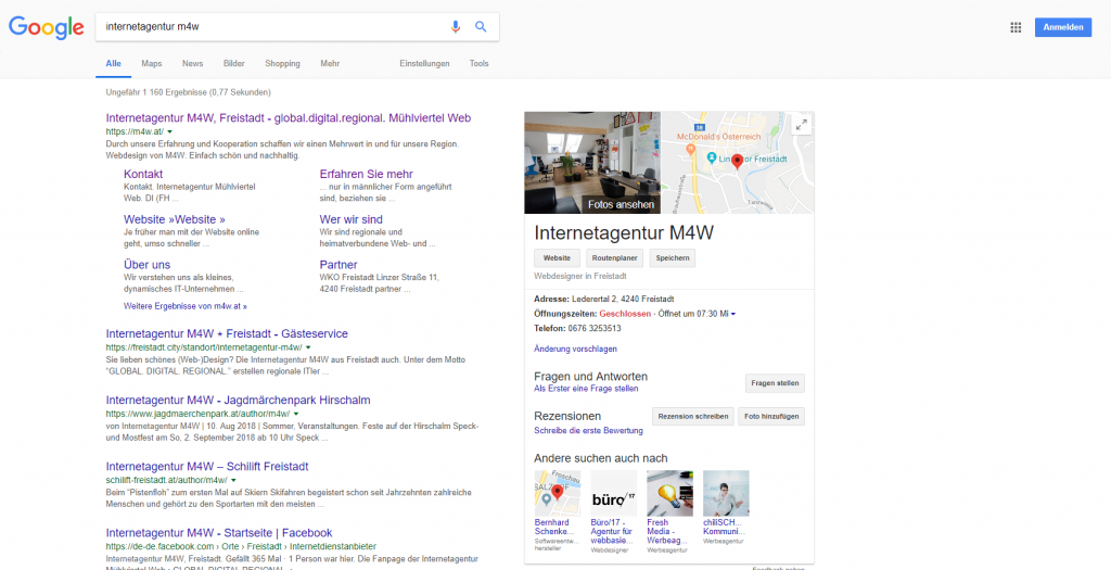 google.at Search M4W